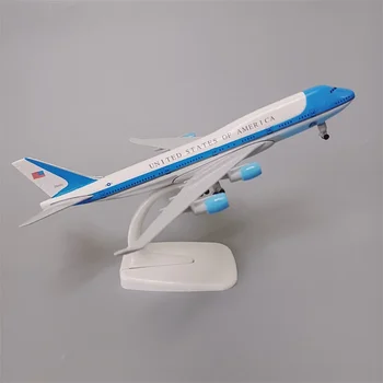USA Air Force One B747 Airlines Boeing 747 Airways Diecast lėktuvo modelis Lėktuvo modelis 20cm legiruoto metalo orlaivis su važiuoklėmis